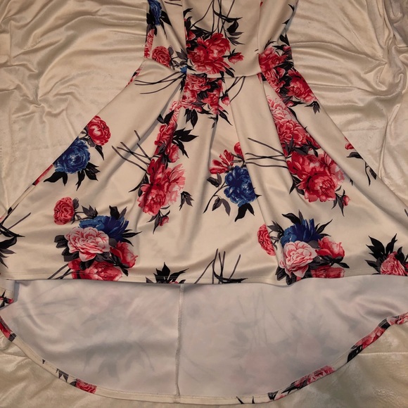 Charlotte Russe pink and blue flower dress - Picture 5 of 9